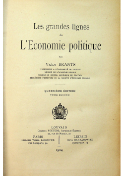 Les grandes lignes de L Economie politique  1904 r