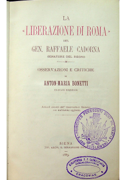 La liberazione di Roma 1889 r.