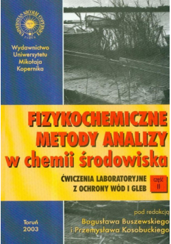 Fizykochemiczne metody analizy w chemii środowiska część 2