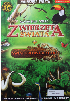 Mapy dla dzieci zwierzęta świata plus Świat prehistoryczny
