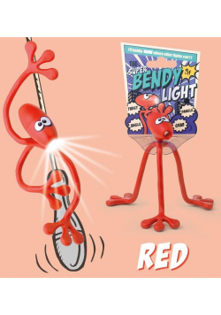 Super Bendy Lampka do książki - czerwona