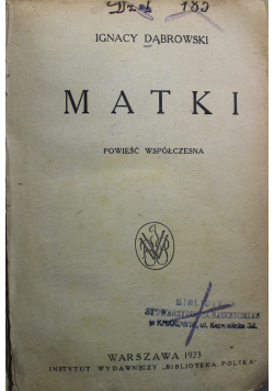 Matki 1923 r.