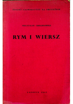 Rym i wiersz