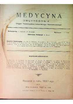 Medycyna Dwutygodnik Nr 1 do 24 1937 r.