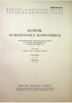 Słownik starożytności słowiańskich tom III
