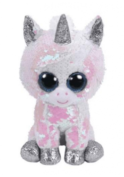 Beanie Boos - Cekinowy Jednorożec biały 24cm