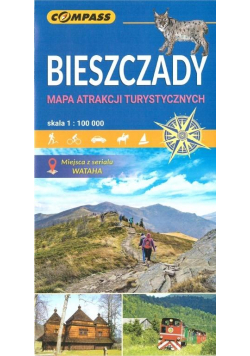 Mapa atrakcji tur. - Bieszczady 1:100 000