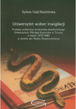 Galij-Skarbińska Sylwia - Uniwersytet wobec inwigilacji