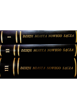 Dzieje miasta Nowego Sącza Tom I do III