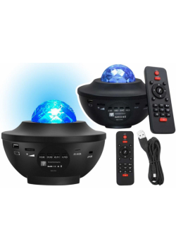 Projektor gwiazd lampka LED bluetooth pilot