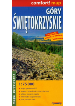 Góry Świętokrzyskie, mapa turystyczna 1:75 000