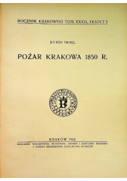 Pożar Krakowa 1850 r.