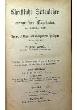 Christliche Sittenlehre Der Evangelischen Wahrheiten 1878