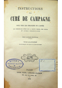 Intructions d un cure de campagne 1878r