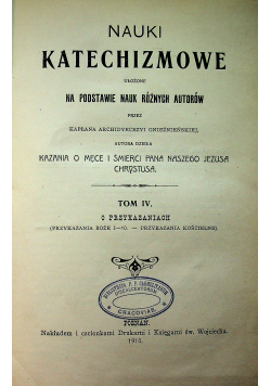 Nauki Katechizmowe tom IV  1910 r.