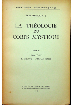 La Theologie du Coris Corps Mystique Tom II 1944 r