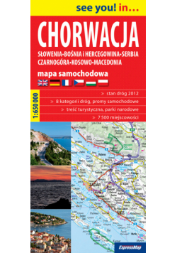 Chorwacja mapa samochodowa 1:650 000