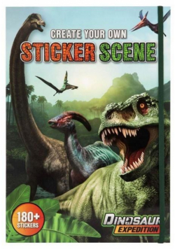 Książka z naklejkami A4 Dino