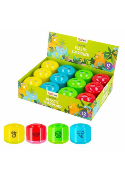 Temperówka plastikowa podwójna mix (12szt) EASY