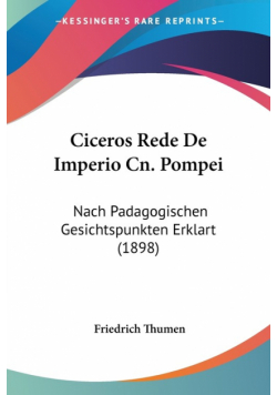 Ciceros Rede De Imperio Cn. Pompei