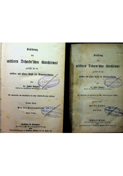 Erklarung des mittleren Deharbeschen Katechismus Tom II i III 1882 r