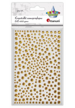 Kryształki samoprzylepne Okrągłe złote 325szt