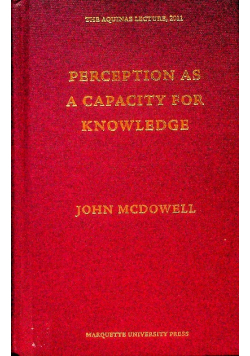 Perception as a Capacity for Knowledge