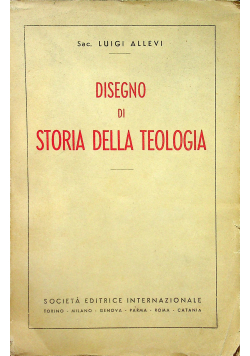 Disegno di storia della teologia 1939 r.