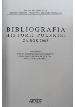 Bibliografia historii polskiej za rok 2005