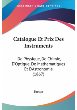 Catalogue Et Prix Des Instruments