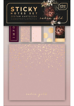 Zestaw karteczek samoprzylepnych Satin Gold mix