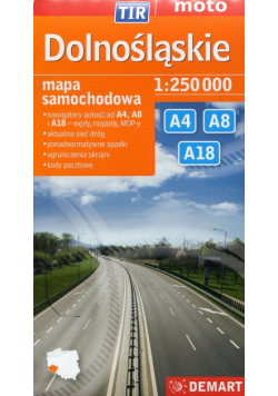 Dolnośląskie dla zawodowców TIR mapa samochodowa 1:250 000