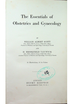 The Essentials of Obstetrics and Gynecology 1946r