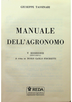 Manuale dell Agronomo