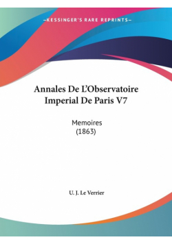 Annales De L'Observatoire Imperial De Paris V7