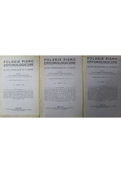 Polskie pismo entomologiczne Tom IV zeszyty 1 - 3 1925 r.