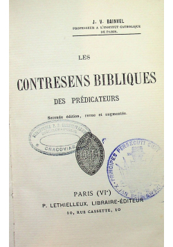 Les contresens bibiliques 1906 r