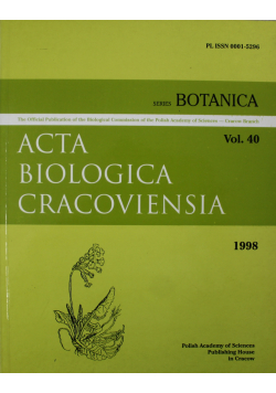 Acta Biologica Cracoviensia Vol 40