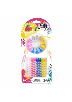 Świeczki urodzinowe spiralne 6,5cm 24szt