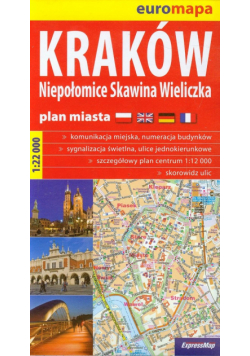 Kraków plan miasta 4 w 1 1:22 000