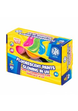 Farby fluorescencyjne Astra 6 kolorów po 20 ml