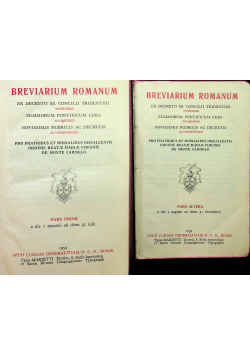 Breviarium Romanum Pars Prior Pars Altera