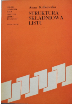 Struktura składniowa listu