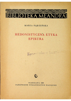 Hedonistyczna etyka Epikura