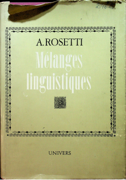 Melanges linguistiques