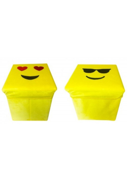 Pufa Emoji z możliwością przechowywania kwadrat