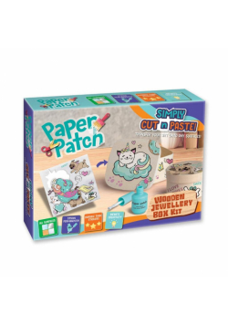 Zestaw kreatywny Strigo do Decoupage Paper Patch drewniana szkatułka z kotkiem