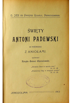 Święty Antoni Paderewski 1913 r
