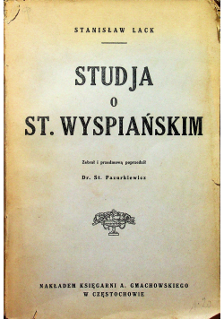 Studja o St Wyspiańskim 1924 r.