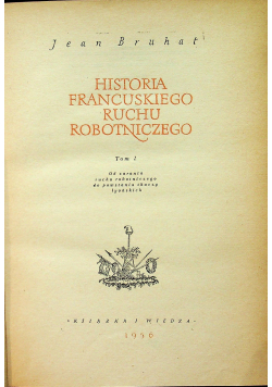 Hitoria francuskiego ruchu robotniczego